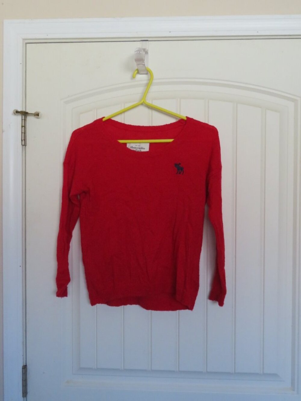 Abercrombie & Fitch Lightweight Red Sweater Wool Blend S (K842)
